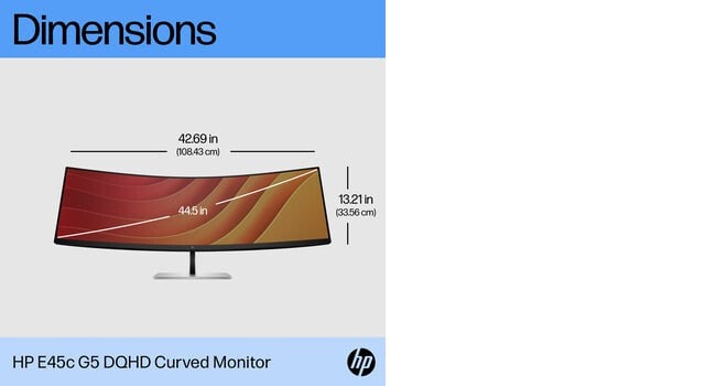 HP E45c G5 DQHD Curved Monitor