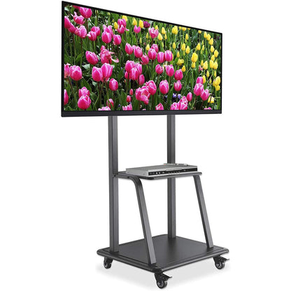 Manhattan TV & Monitor Mount, Trolley Stand, 1 screen, Screen Sizes: 37-100", Black, VESA 200x200 to 800x600mm, Max 150kg, LFD, Lifetime Warranty