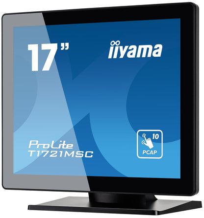 iiyama ProLite T1721MSC-B2 computer monitor 43.2 cm (17") 1280 x 1024 pixels SXGA LED Touchscreen Tabletop Black