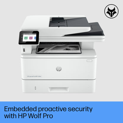 HP LaserJet Pro 4102fdw Wireless Multifunction Black and white Printer, Copier, Scanner; Duplex
