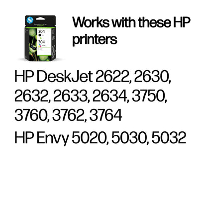 HP 304 2-pack Black/Tri-color Original Ink Cartridges