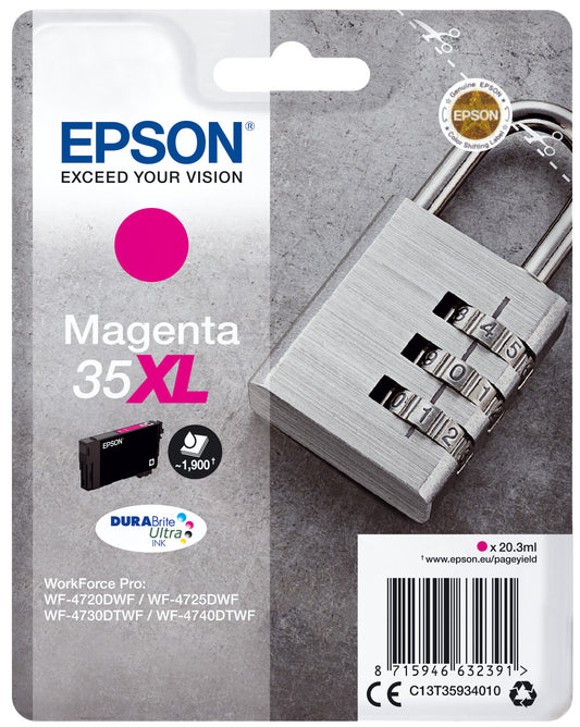 Epson Padlock Singlepack Magenta 35XL DURABrite Ultra Ink