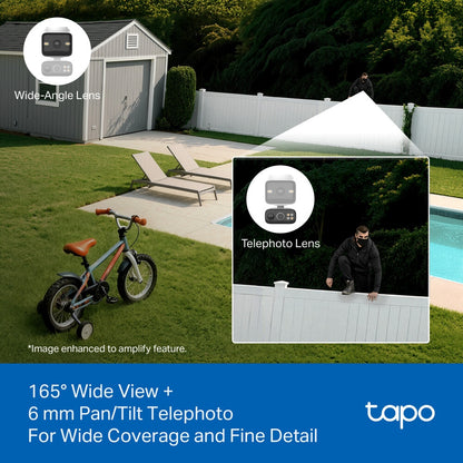TP-Link Tapo Solar-Pow Dual-Lens Pan/Tilt Sec Cam Kit smart home security kit