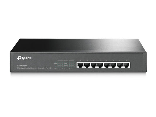 TP-Link TL-SG1008MP network switch, Unmanaged, 8-port, Power over Ethernet (PoE), black