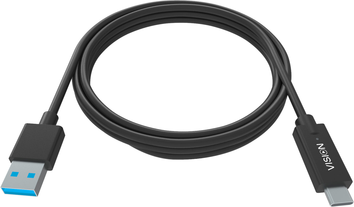Vision TC 2MUSBCA/BL USB cable USB 3.2 Gen 1 (3.1 Gen 1) 2 m USB A USB C 0.48 Gbit/s Black