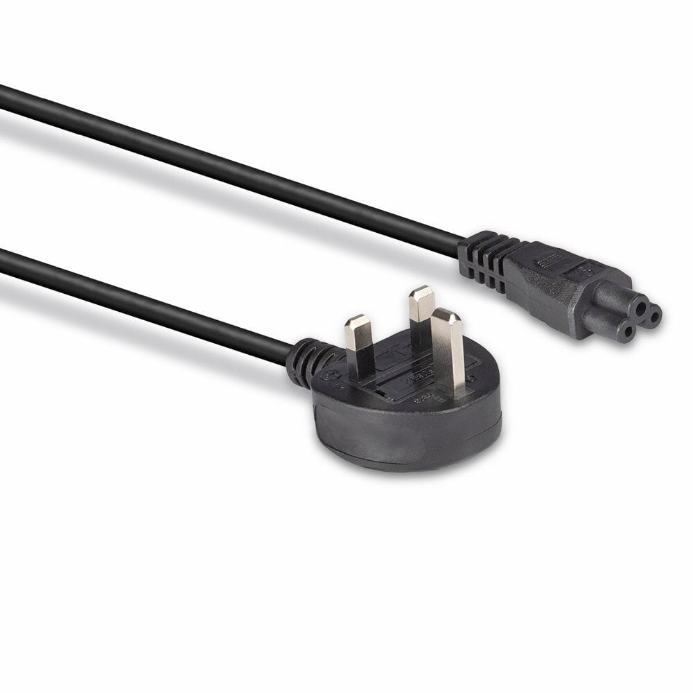 Lindy 1m UK 3 Pin to C5 Mains Cable, lead free