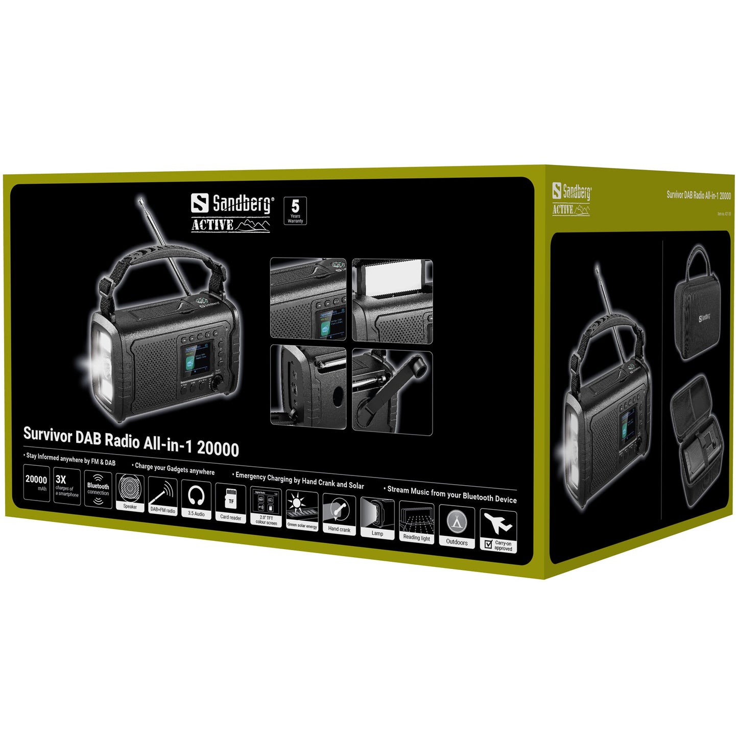 Sandberg Survivor DAB Radio All-in-1 20000