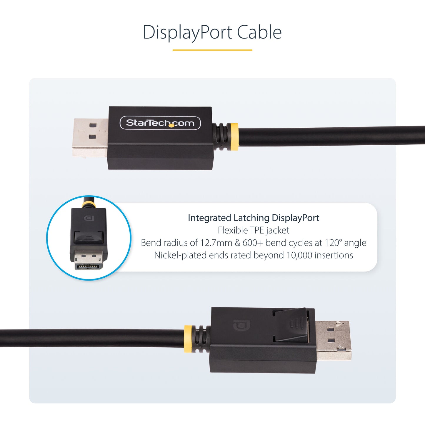 StarTech.com 1m DisplayPort 2.1 Cable, VESA Certified DP40 DisplayPort Cable w/UHBR10/HDR/HDCP 2.2, 8K 60Hz/4K 144Hz w/DSC 1.2a, 40Gbps, DP 2.1 Cable, UHD Monitor Cord, M/M