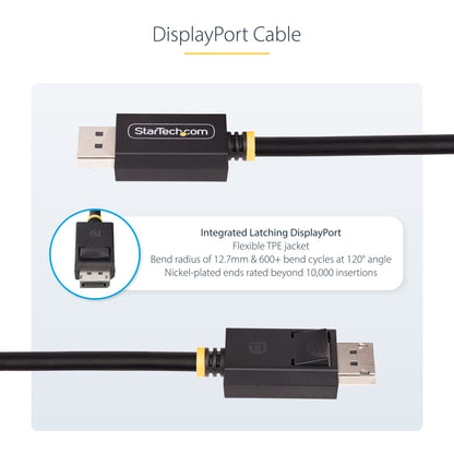 StarTech.com 1m DisplayPort 2.1 Cable, VESA Certified DP40 DisplayPort Cable w/UHBR10/HDR/HDCP 2.2, 8K 60Hz/4K 144Hz w/DSC 1.2a, 40Gbps, DP 2.1 Cable, UHD Monitor Cord, M/M