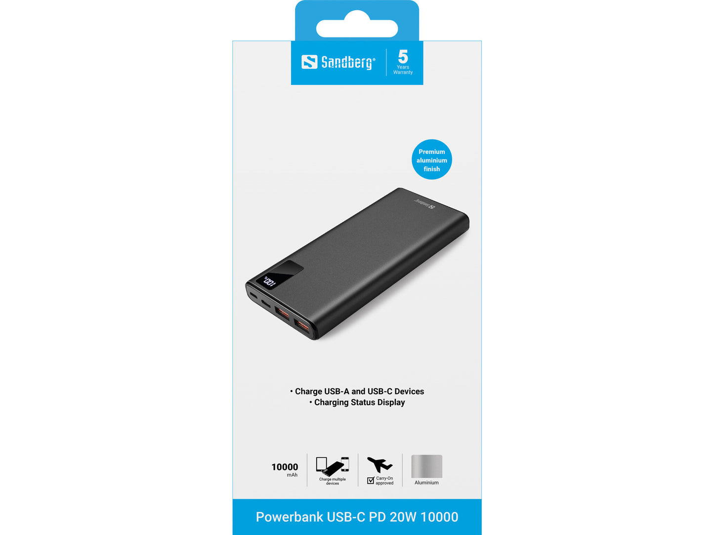 Sandberg Powerbank USB-C PD 20W 10000