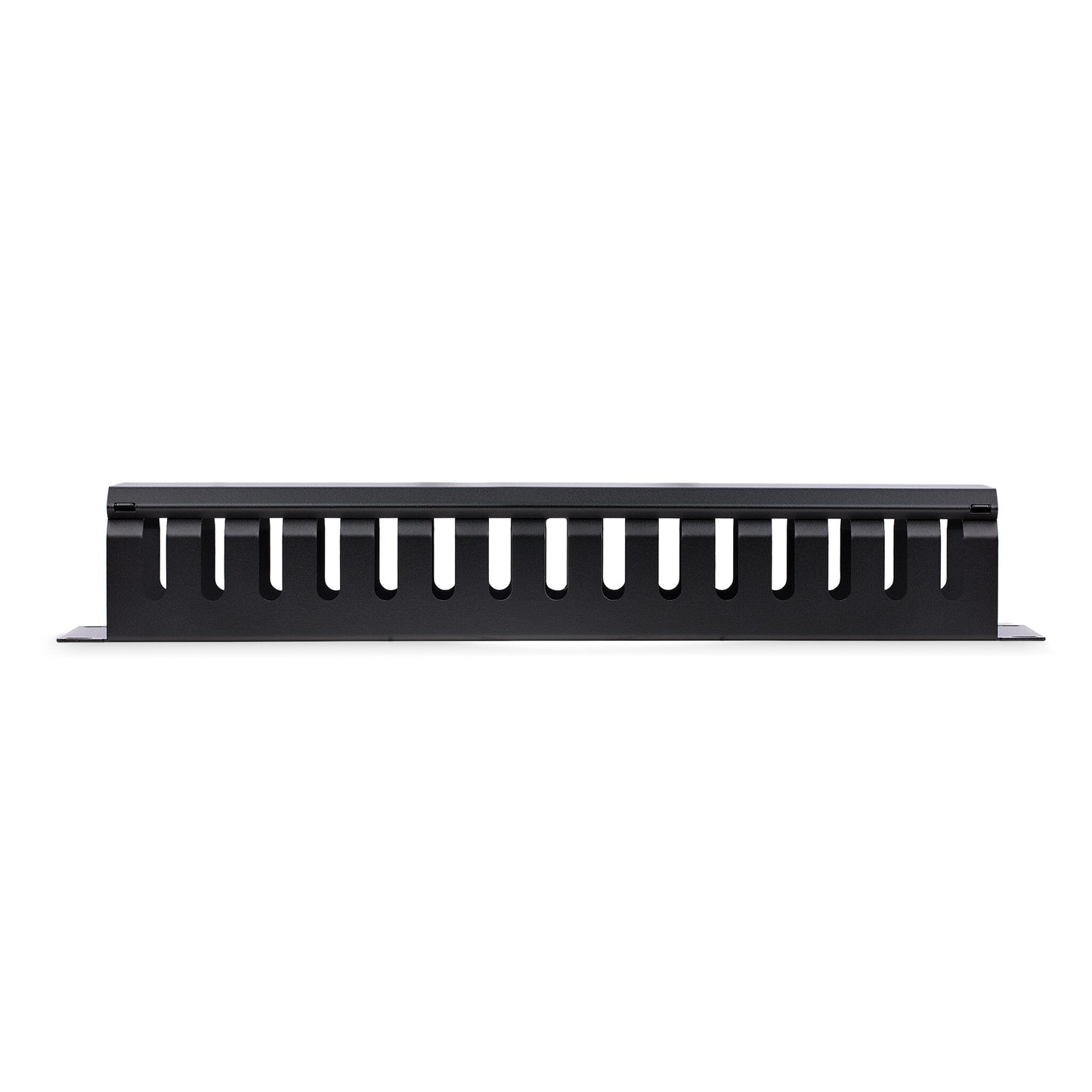 StarTech.com Horizontal 2U Server Rack Cable Management Finger Duct w/ Cover - 19" Network Rack Wire Duct Raceway Panel - Slotted Wire Duct