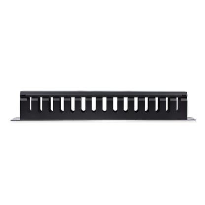 StarTech.com Horizontal 2U Server Rack Cable Management Finger Duct w/ Cover - 19" Network Rack Wire Duct Raceway Panel - Slotted Wire Duct