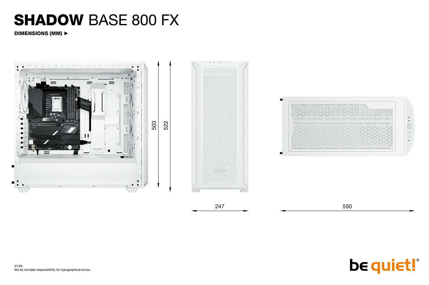 be quiet! Shadow Base 800 FX White Midi Tower