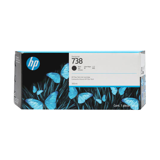 HP 738 black DesignJet ink cartridge, 300ml