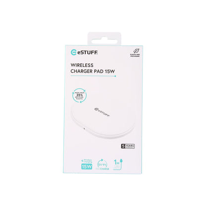 eSTUFF ES638003 mobile device charger Smartphone White USB Wireless charging Indoor