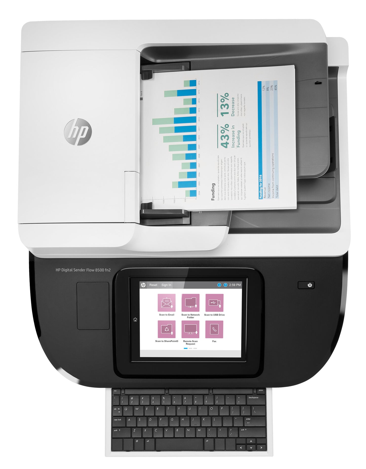 HP Digital Sender Flow 8500 fn2 Flatbed scanner
