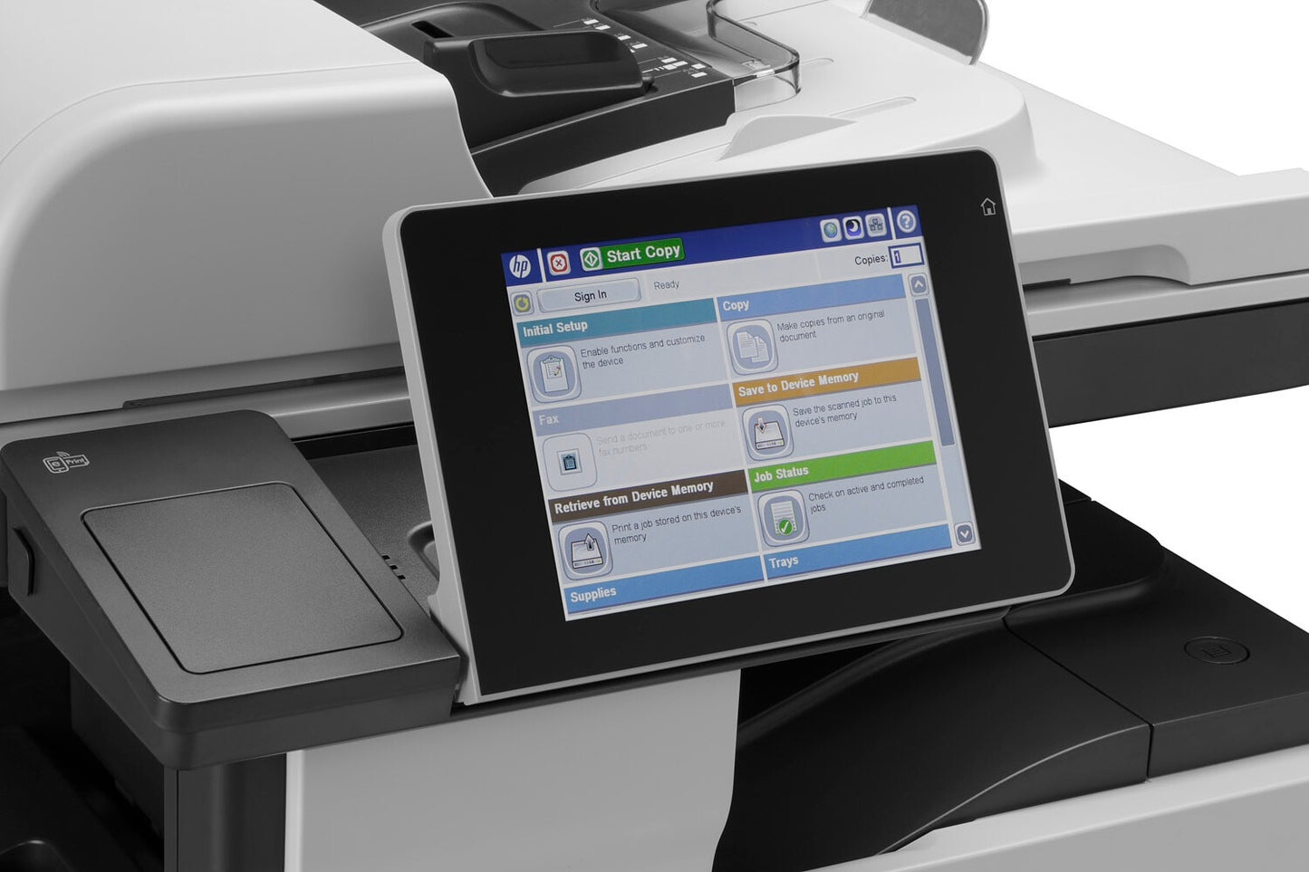 HP LaserJet Enterprise M725dn Multifunction Black and white Printer, Ethernet Only; Copier, Scanner