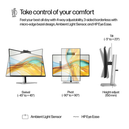 HP Series 5 Pro 23.8 inch FHD USB-C Conferencing Monitor - 524pm
