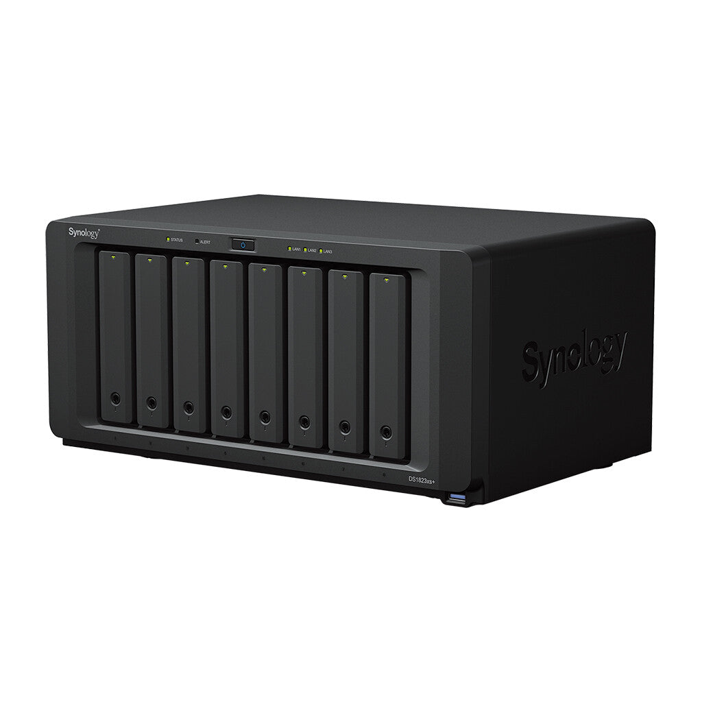 Synology DiskStation DS1823xs+ NAS Tower Ryzen Embedded V1780B 8 GB DDR4 48 TB HDD DiskStation Manager Black