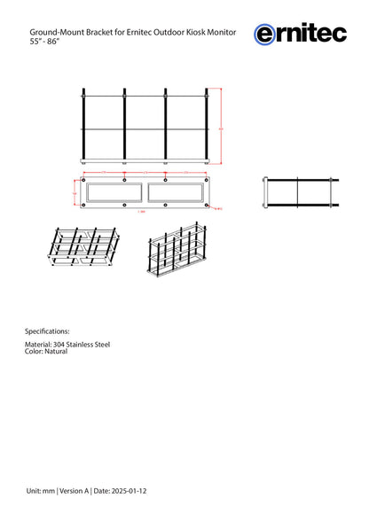 Ernitec 0070-24900-MOUNT-KIOSK monitor mount accessory