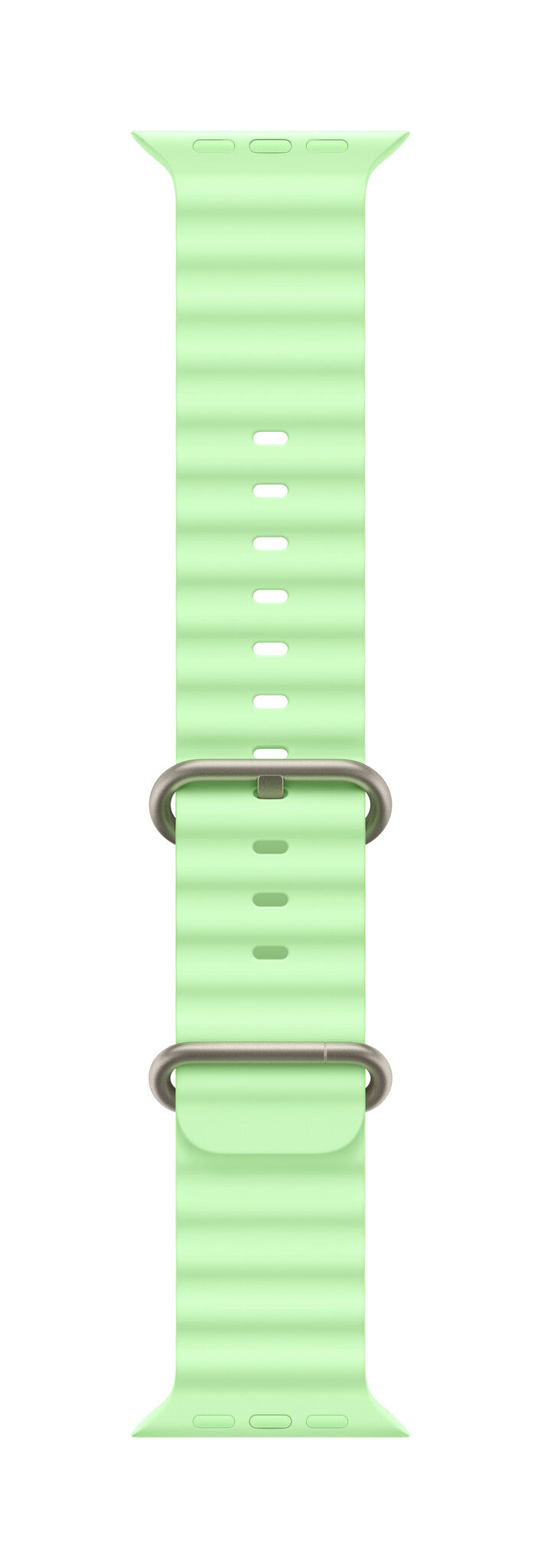 Apple Natural Titanium Finish Band Green Fluoroelastomer, Titanium