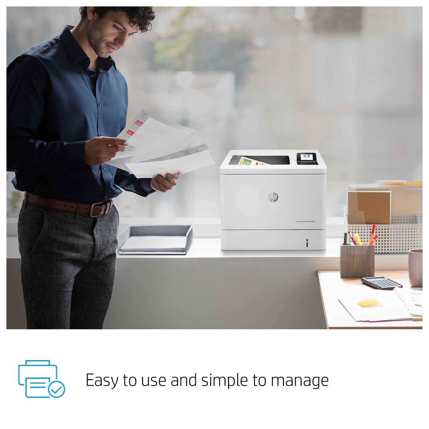 HP Color LaserJet Enterprise LaserJet Enterprise M554dn Color Printer, Ethernet Only; Duplex