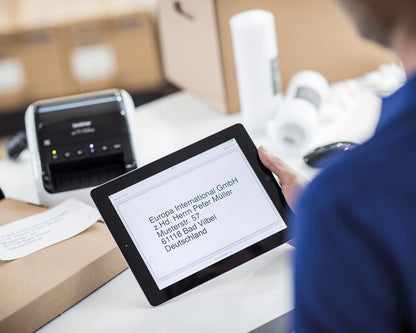 Brother QL-1110NWB label printer Direct thermal 300 x 300 DPI 110 mm/sec Wired & Wireless Ethernet LAN DK Wi-Fi Bluetooth