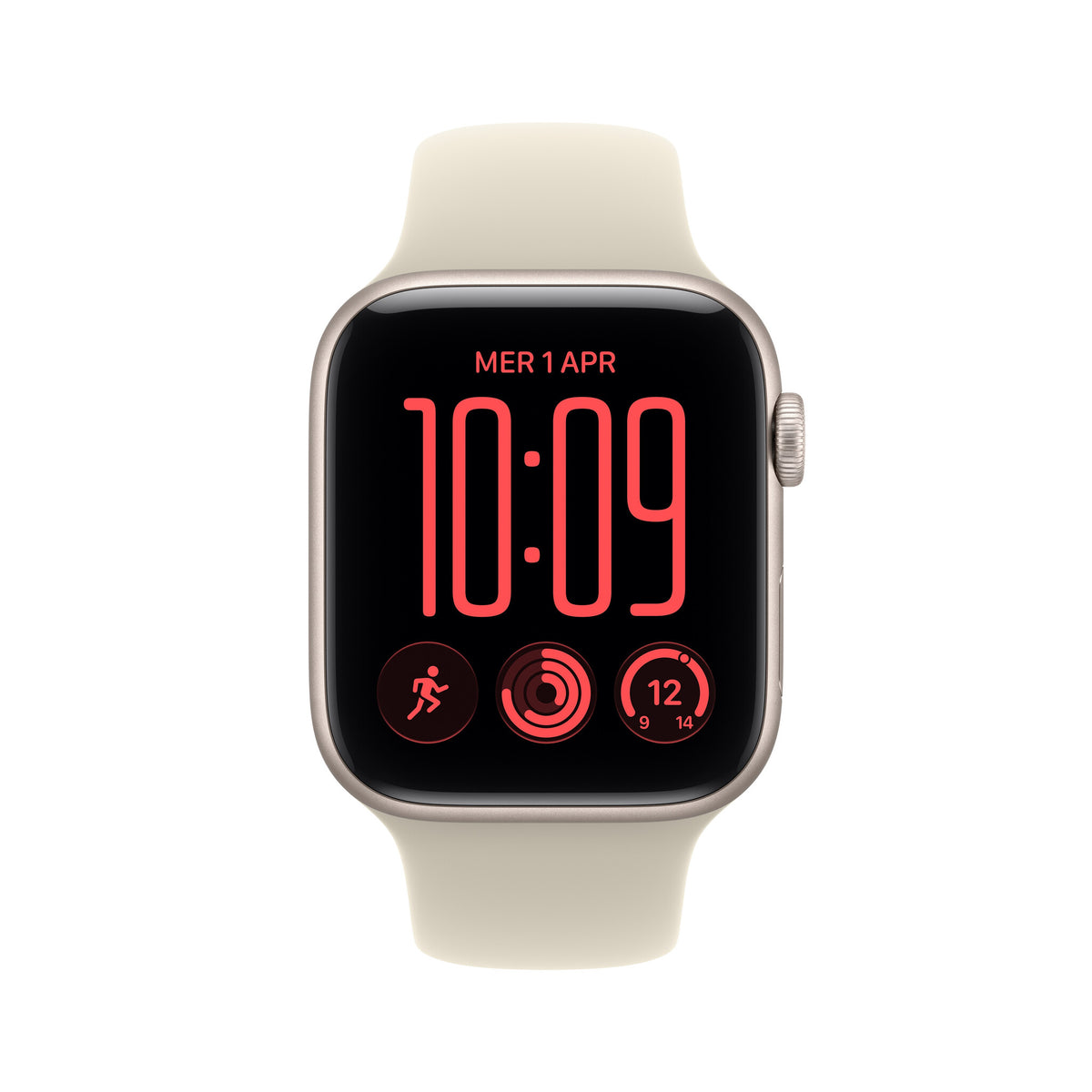 Apple Watch SE (3nd generation) SE 3 GPS + Cellular 44mm Starlight Aluminium Case with Sand Sport Band - S/M