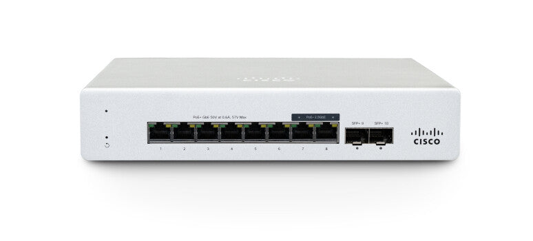 Cisco Meraki MS130-8 network switch Managed 2.5G Ethernet (100/1000/2500) Power over Ethernet (PoE) 1U Aluminium