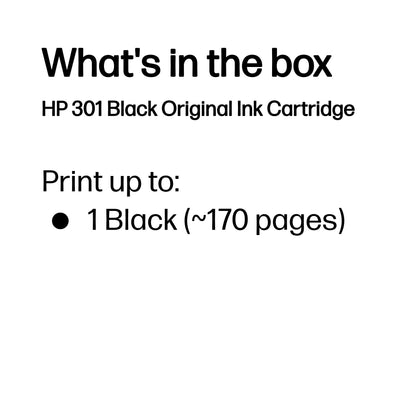HP 301 Black Original Ink Cartridge