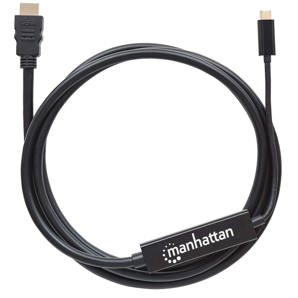 Manhattan USB-C to HDMI Cable, 4K@30Hz, 2m, Black, Male to Male, Three Year Warranty, Polybag