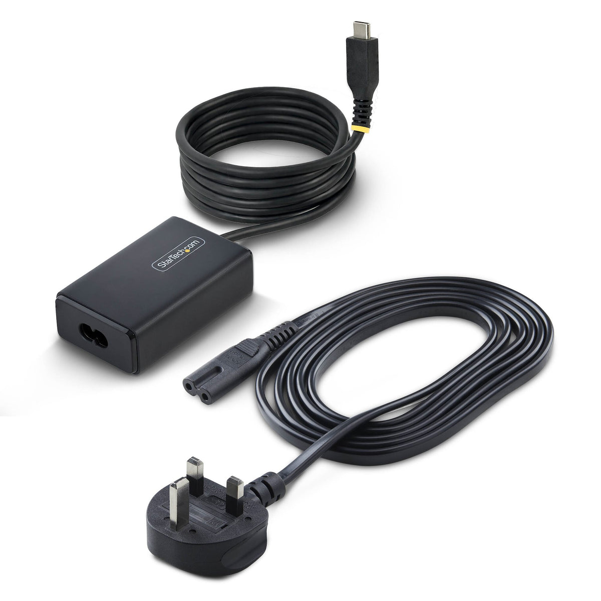 StarTech.com 65W USB-C Laptop Charger, 1.5m Tethered USB-C Cable, Power Adapter Brick for Dell, XPS, HP ProBook, MacBook Pro, Microsoft Surface Pro