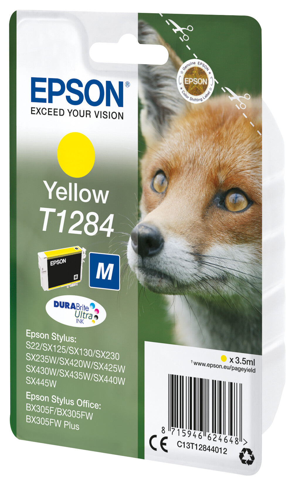 Epson Fox T1284 DURABrite Ultra Single Yellow Ink