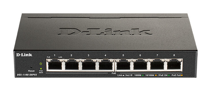 D-Link 8-Port PoE Gigabit Smart Managed Switch