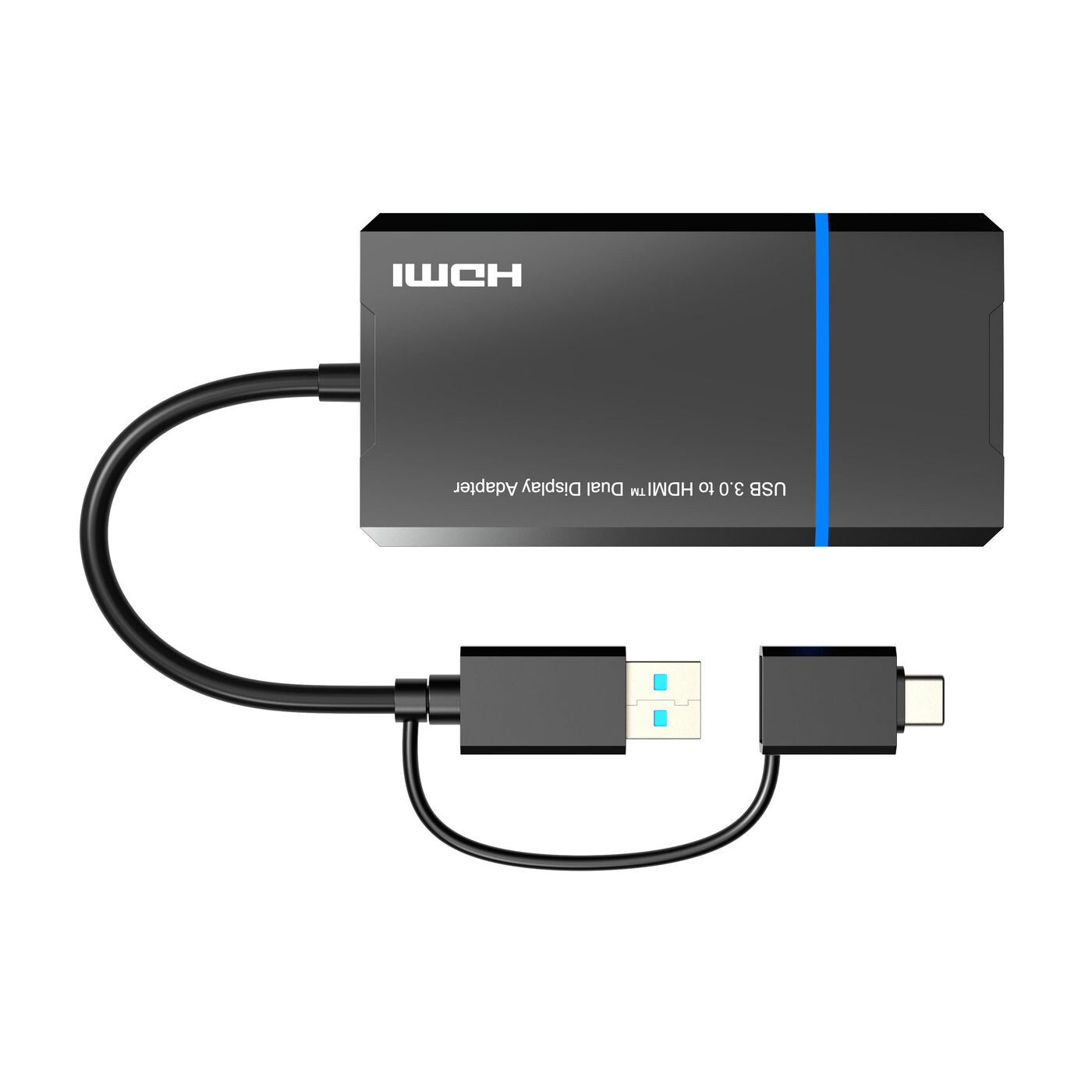 Microconnect MC-USB3.1CHDMIX2-2IN1 video cable adapter 0.12 m USB Type-C HDMI