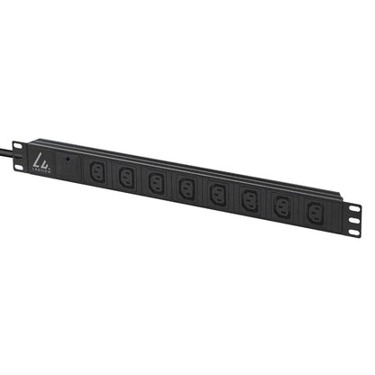 Lanview LVR-2MC14-SPD-C13X8 power distribution unit (PDU) 8 AC outlet(s) 1U Black