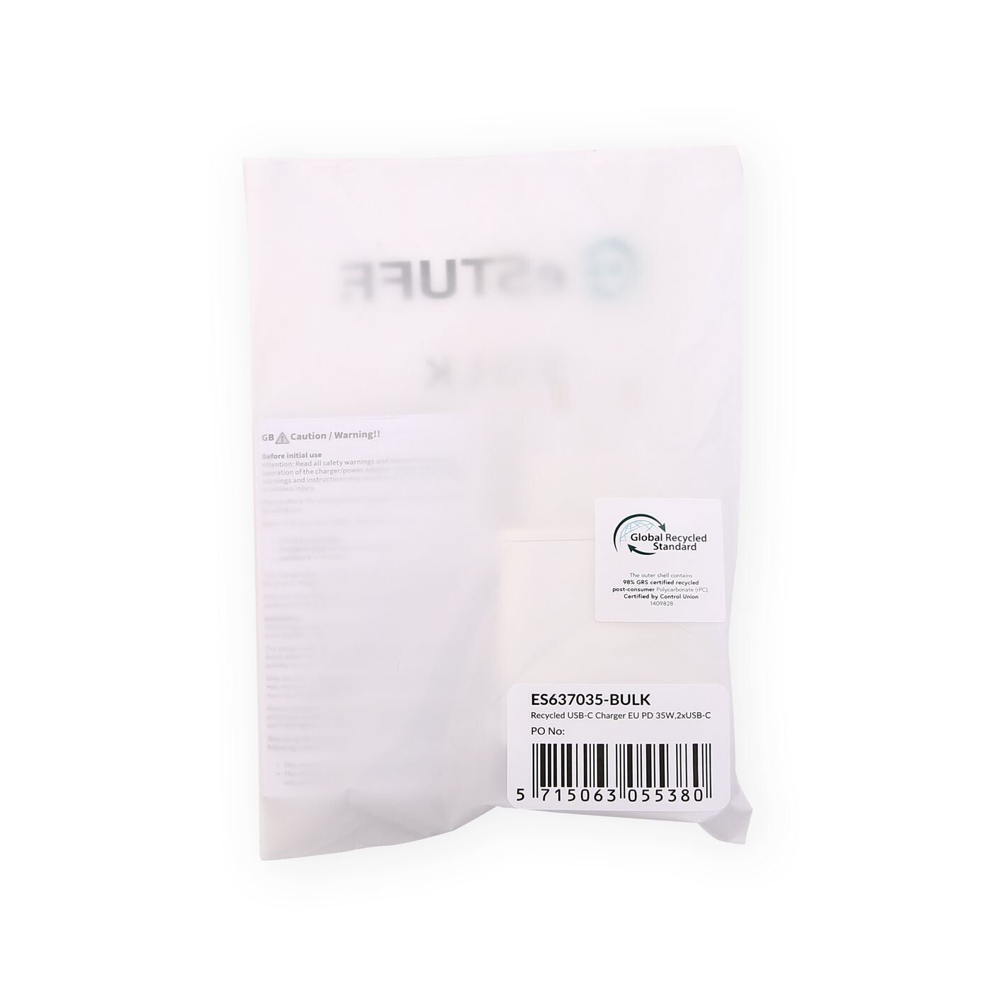 eSTUFF ES637035-BULK mobile device charger Smartphone White AC Fast charging Indoor