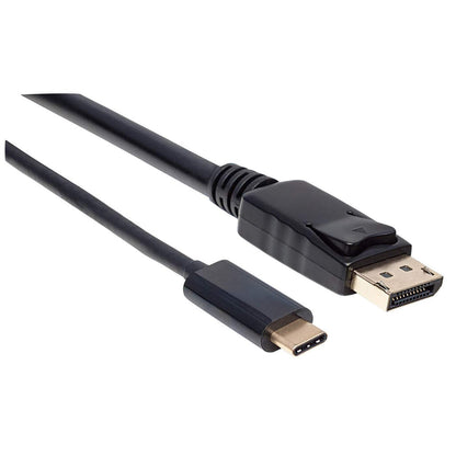 Manhattan USB-C to DisplayPort Cable, 4K@60Hz, 2m, Male to Male, Black, Equivalent to CDP2DP2MBD, Three Year Warranty, Polybag