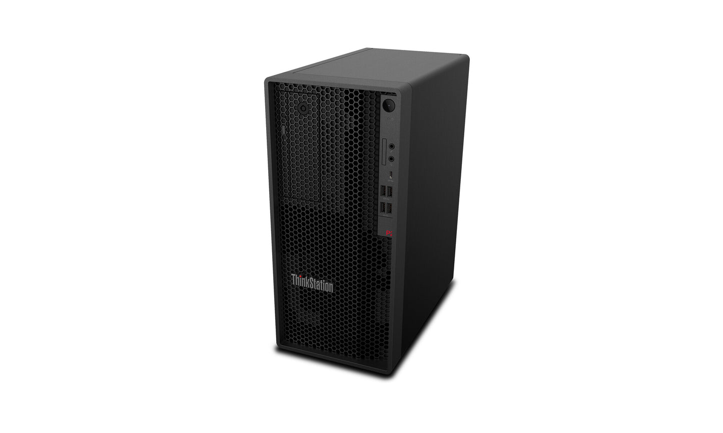 Lenovo ThinkStation P2 Tower Intel® Core™ i7 i7-14700 16 GB DDR5-SDRAM 512 GB SSD NVIDIA T400 Windows 11 Pro Workstation Black