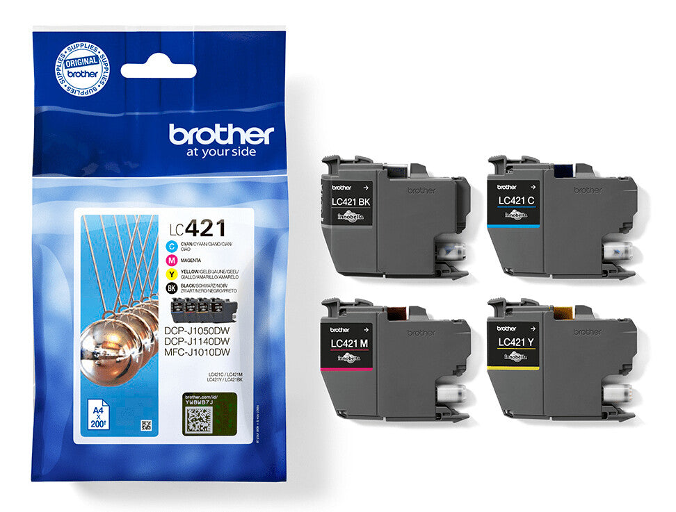 Brother LC-421VAL PagePack 4 pc(s) Original Standard Yield Black, Cyan, Magenta, Yellow