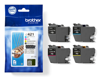Brother LC-421VAL PagePack 4 pc(s) Original Standard Yield Black, Cyan, Magenta, Yellow