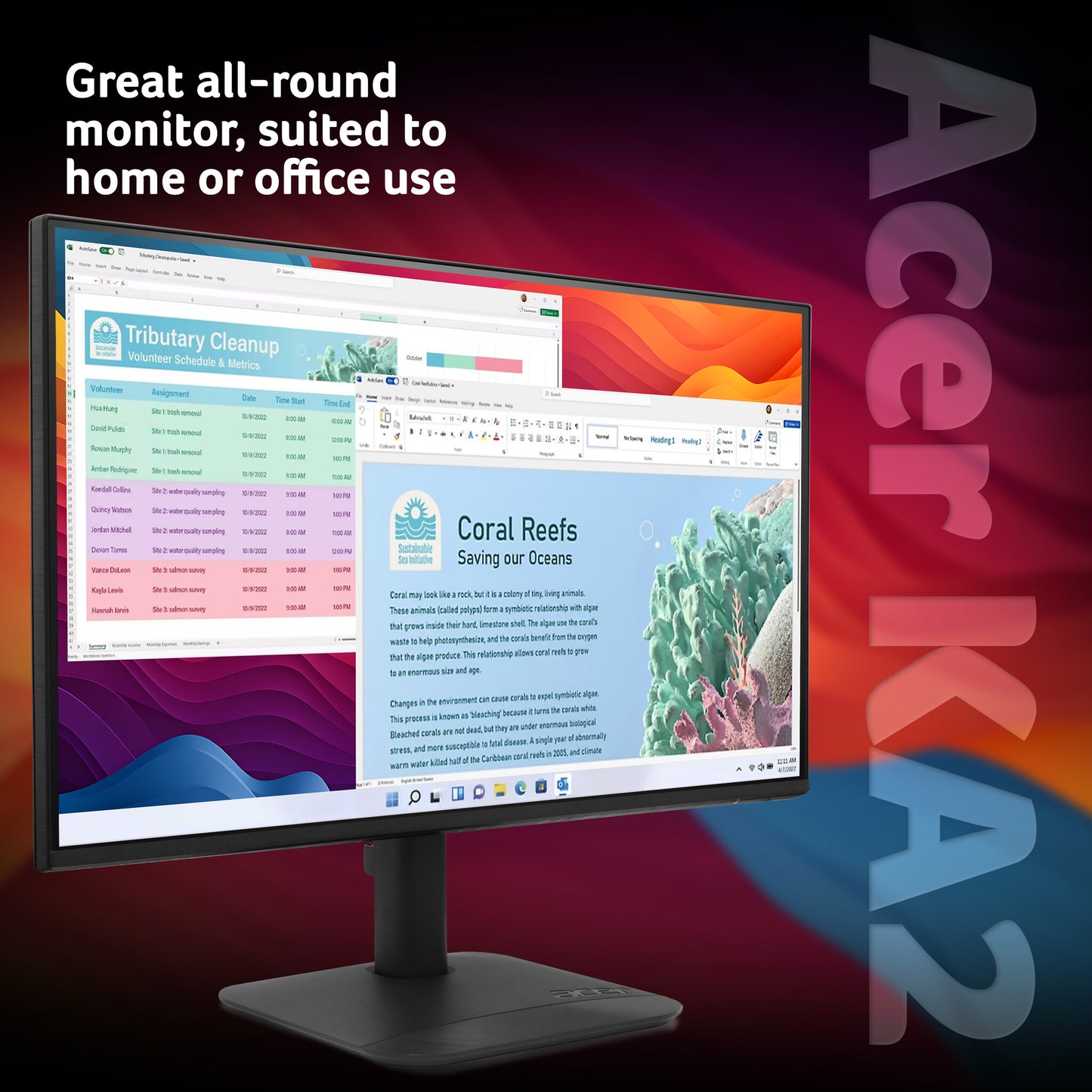 Acer KA2 KA242YP6 – 23.8" Full HD IPS, 144Hz, 1ms VRB, FreeSync