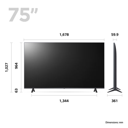 LG 75UR78006LK.AEK TV 190.5 cm (75") 4K Ultra HD Smart TV Wi-Fi