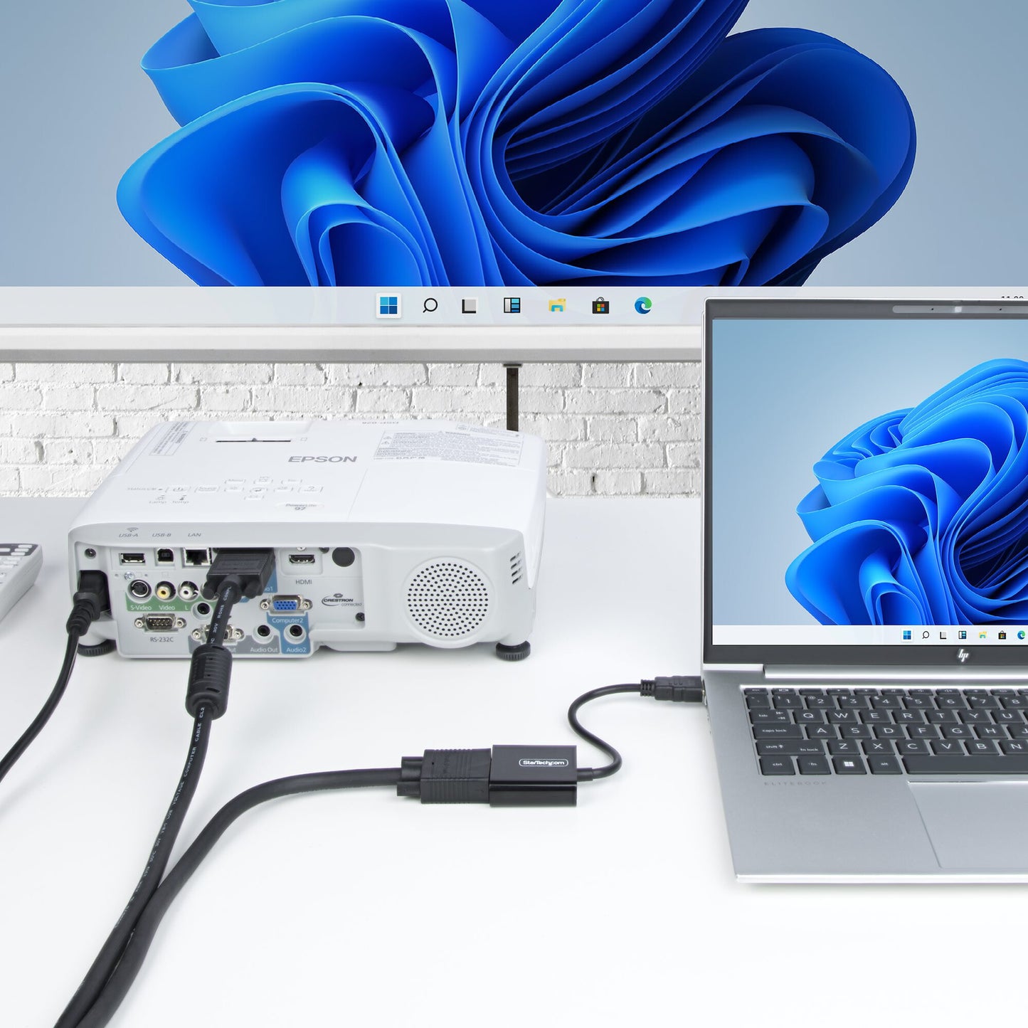 StarTech.com HDMI to VGA Adapter, Active Video Converter For Laptop/Desktop, 1920x1080 (1080p), HDMI Source to VGA Monitor/Display/Projector