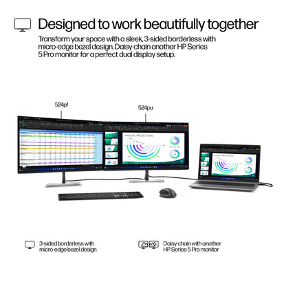HP Series 5 Pro 23.8 inch FHD USB-C Monitor - 524pu