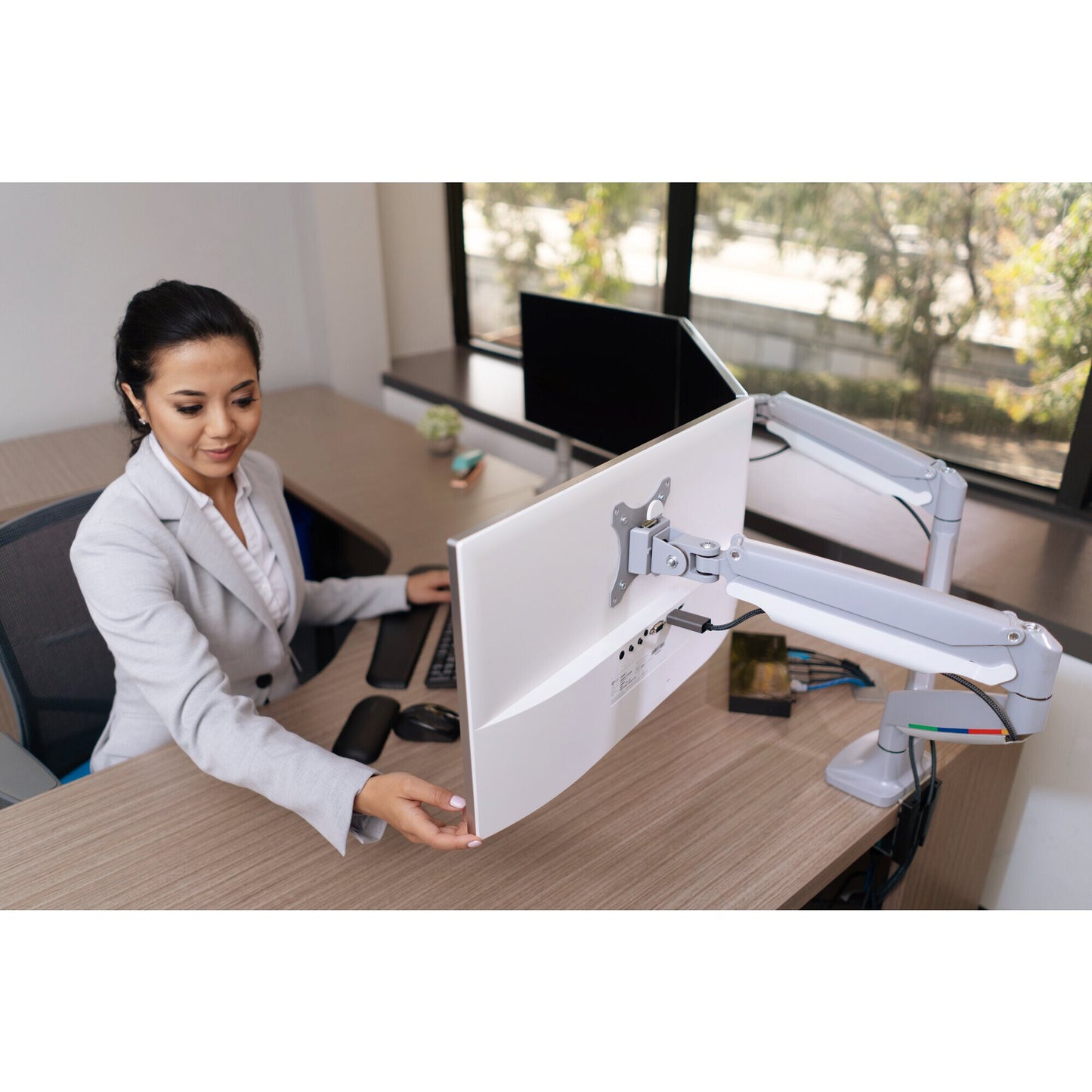 Kensington SmartFit One-Touch Height-Adjustable Dual Monitor Arm