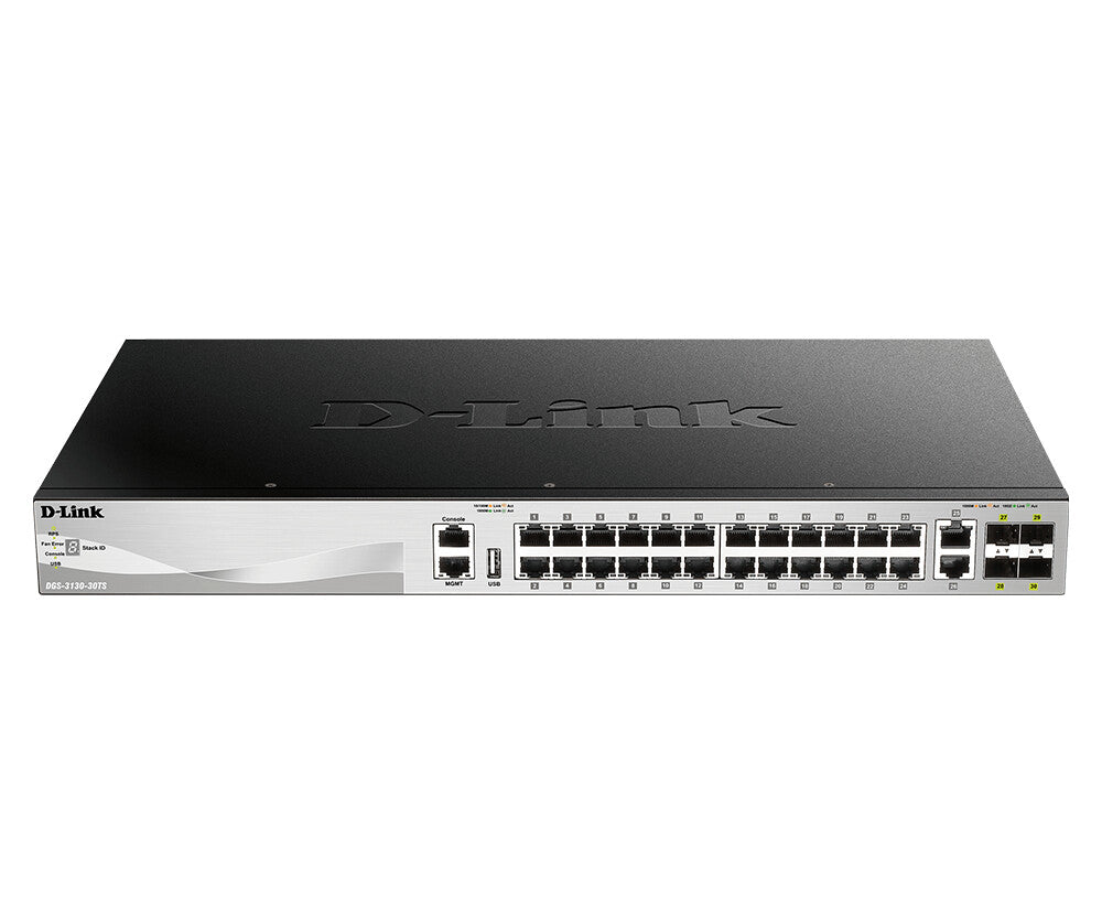 D-Link 24 x 10/100/1000BASE-T Ports Layer 3 Stackable Managed Gigabit Switch