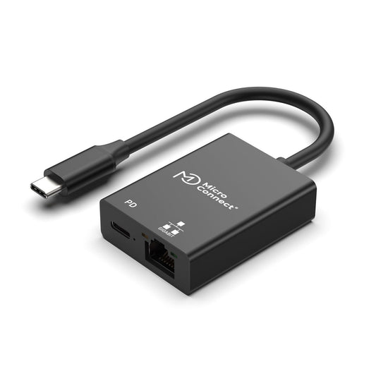 Microconnect USB3.1CETHPDBA cable gender changer USB C RJ-45 Black