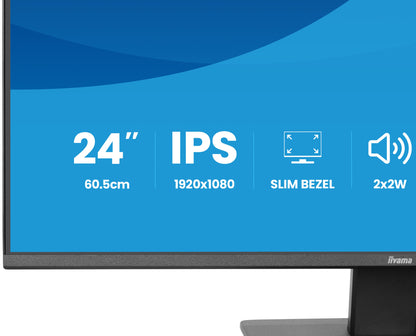 iiyama ProLite X2493HSU-B1 computer monitor 60.5 cm (23.8") 1920 x 1080 pixels Full HD LED Black
