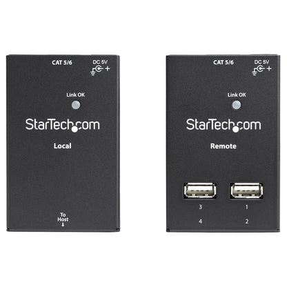 StarTech.com 4-Port USB 2.0-Over-Cat5-or-Cat6 Extender - 130ft (40m) - TAA
